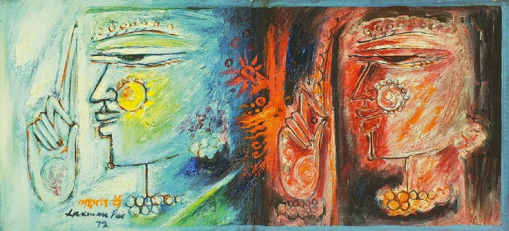 Two Faces — a diptych in cool & warm, 1972 (Kangara Portraits era)